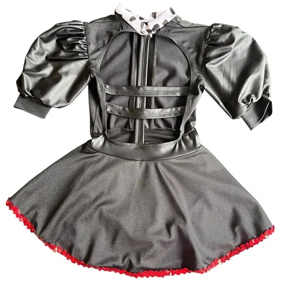 Semi Custom Dalmatian Cruella Themed Dance Costume Size Medium Child - Picture 8 of 8